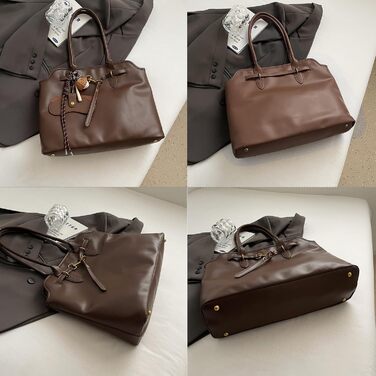 Жіноча сумка unisoul - сутула сумка - велика шкіряна сумка з верхньою ручкою, сумки через плече, жіноча сумка для коледжу для робо