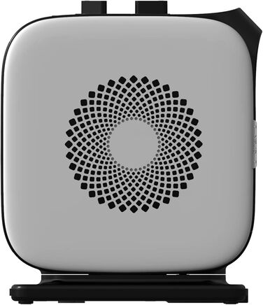 Портативний вентилятор-обігрівач Midea Nty15-19Cae, низьке енергоспоживання, керамічний нагрівальний елемент PTC, 1500 Вт, енергоефективний з регульованим термостатом, білий та чорний, 25,8 x 10,3 x 28,5 см, 3 кг, 1500 Вт білий