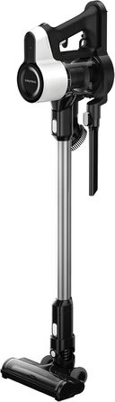 Акумуляторний стіковий пилосос 2-в-1 Grundig VCP 4130, 2 рівні потужності, двигун 110 Вт, Li-Ion акумулятор 21,6 В, пилозбірник 550 мл, до 45 хв роботи, 80 дБ, білий/чорний