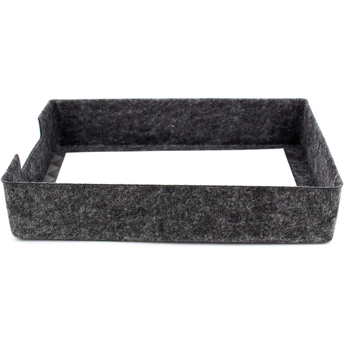Лоток для документів LUXflair Felt DIN A4, розмір 33,5x24,5x7 см, темно-сірий, штабелюється, поверхня, що протирається. Лоток для листів, настільний органайзер для офісу та дому, темно-сірий 1