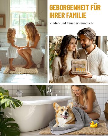 Великий комплект килимків для ванної, комплект килимків для ванної кімнати з 2 предметів, нековзний килимок для ванної, килимок для ванної кімнати в стилі бохо, килимок для душу, що миється, для вітальні, спальні, ванної кімнати, декор для ванної кімнати,