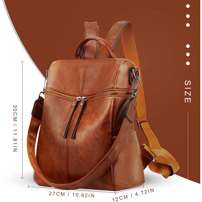 Рюкзак жіночий невеликий проти крадіжки з пу шкіряна сумка через плече сумочка міський рюкзак для жінок дівчат елегантний для подо