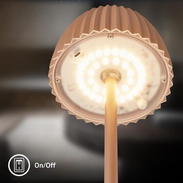 Стільний торшер BRILONER з LED-підсвіткою сенсорне керування, регулювання яскравості, тепле біле світло, 19x124 см, колір Coffee
