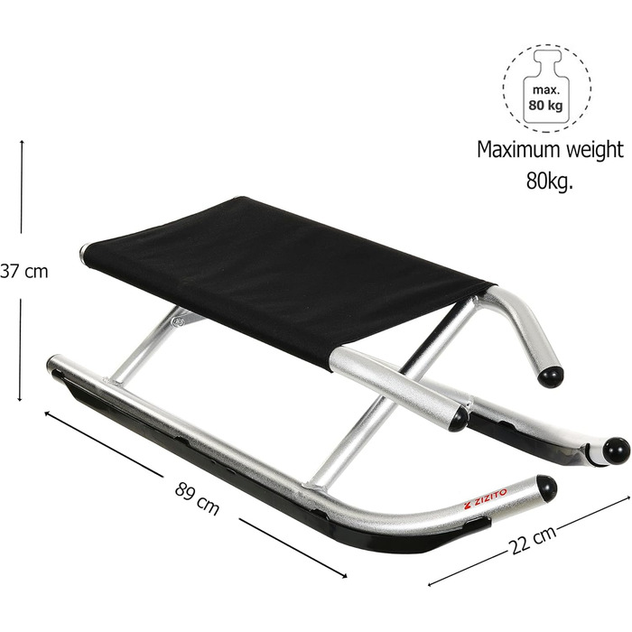 Санки Дитячі складні санки Алюмінієві складні санки Санки Дитячі санки до 80 кг Санки від 5 років CRYSTAL