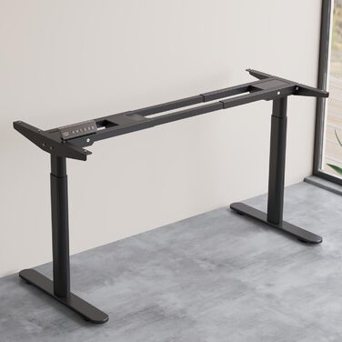 Каркас столу Radlove з подвійним двигуном та регулюванням висоти, регульовані ніжки підставки для столів розміром від 120 до 178 см з 4 функціями пам&39яті (чорний циліндричні ніжки)