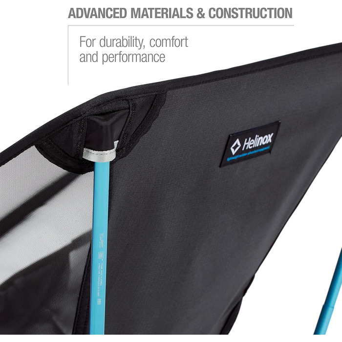 Наземне крісло Helinox Міцне, надлегке, складне, портативне крісло для кемпінгу, походів, піших прогулянок та мотоциклетних турів, чорного кольору