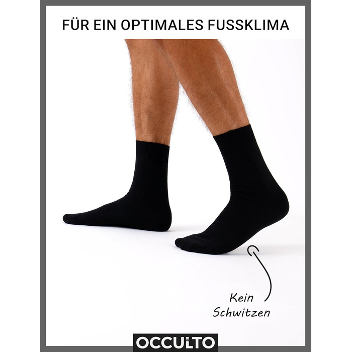 Чоловічі шкарпетки Occulto зі 100 бавовни, 10-20 пар (модель Ingo), розмір 43-46, 10 пар Чорний