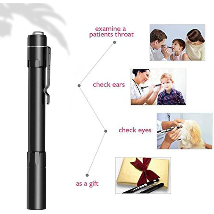 Професійний аварійний ліхтарик-ручка, світлодіодний ліхтарик із затискачем, колірна температура 5000K, простий у використанні та перенесенні, регульована яскравість, водонепроникний IPX8, стійкий до падінь