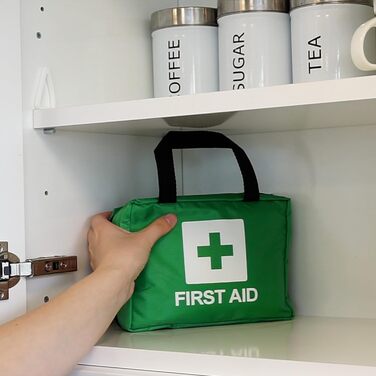 Аптечка преміум-класу Lewis-Plast на 90 предметів - містить очну рідину, 2 пакети з холодом (льодом) та ковдру для дому, офісу, ав