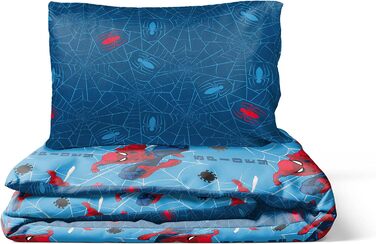 Комплект дитячої постільної білизни Jay Franco Marvel Spiderman Spidery Faces 100 бавовна односпальний розмір 135x200 см - підодія