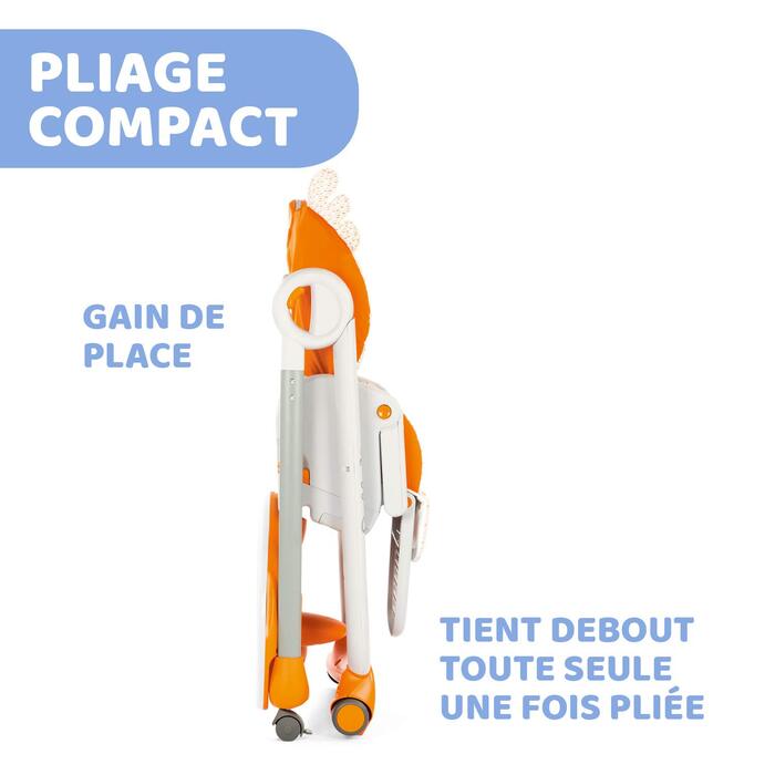 Дитячий стільчик для годування від народження до 3 років (15 кг), регульований стільчик з 4 колесами, функцією нахилу та компактни