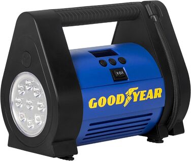 ЦИФРОВИЙ ПОРТАТИВНИЙ КОМПРЕСОР GOODYEAR 35PSI (ПІДКЛЮЧЕННЯ 12 В, 100 PSI / 6,9 БАР)