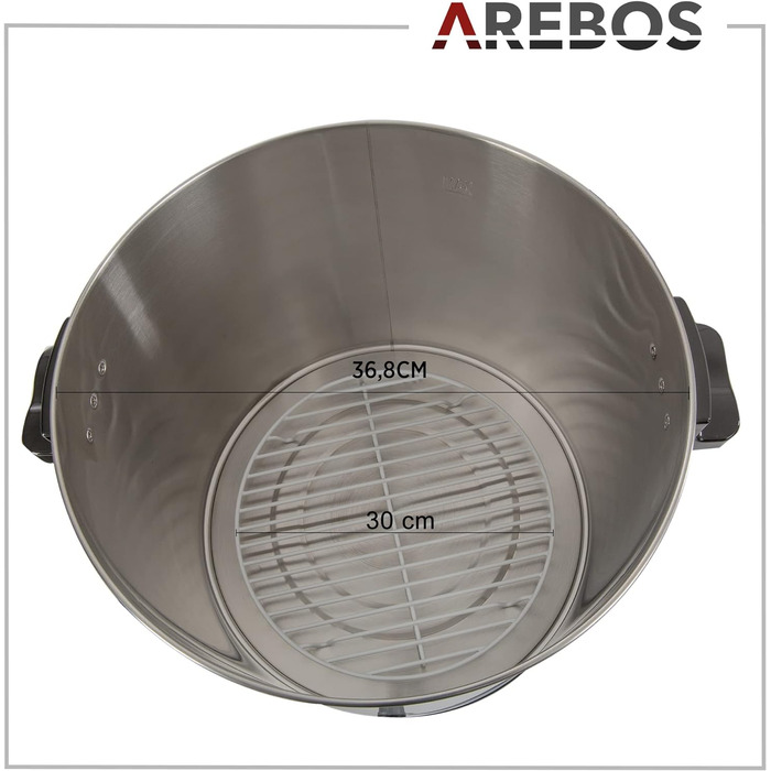 Консервуюча машина Arebos 1800 Вт Горщик для консервації 28 л з таймером, термостатом і захистом від перегріву Плавне налаштування температури 30-110 C Перемикач таймера 20-120 хв. Глінтвейн Винник Торговий автомат з гарячими напоями