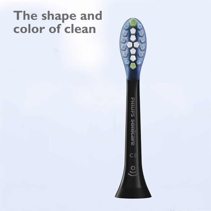 Оригінальна насадка для зубної щітки Philips Sonicare C3 Premium Plaque Control, HX9042/95, 2 шт. , чорна