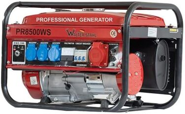 Бензиновий генератор Генератор живлення з аксесуарами, тихий аварійний генератор 2/5 розеток 3 шт. 230 В / 400 В / 12 В Генератор 7 к.с. (5 розеток (2500 Вт WS2500))