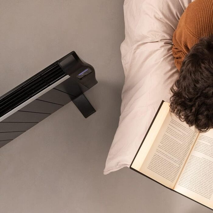Плоский радіатор Cecotec з пультом дистанційного керування ReadyWarm 1200 Thermal Black. 6 нагрівальних ребер та 900 Вт, РК-дисплей, програмований таймер, вибір температури, радіус дії 10 м та максимальна безпека) 6 елементів Стандартний чорний