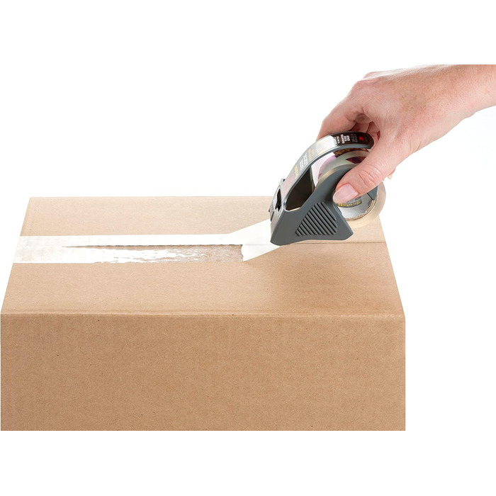 Пакувальна стрічка Scotch Box Lock - 6 рулонів з дозатором, 48 мм x 20,3 м - Міцна транспортна та пакувальна стрічка - Ідеально підходить для пакування посилок і коробок