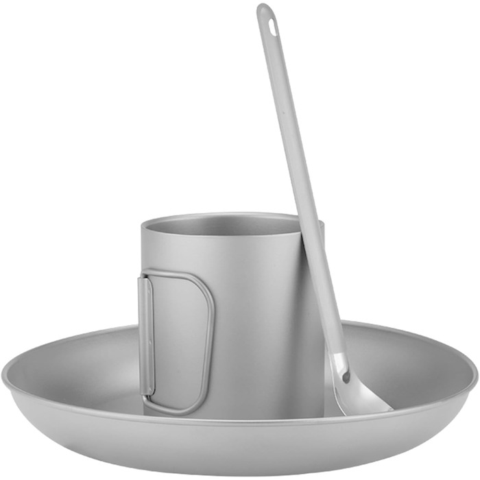 Набір туристичного спорядження, надлегка портативна чашка та тарілка зі Spork для їжі на свіжому повітрі, 450 мл та 800 мл для туристів-бюкейнрів