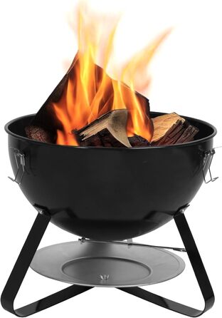 В 1 Димна бочка діаметром 47 см Гриль-бочка, вугільний гриль, вогнище Коптильня з термометром Садовий гриль, гриль-коптильня, піч-коптильня, барбекю, багатофункціональний гриль, круглий гриль, 3