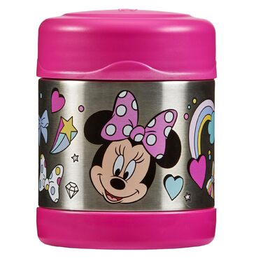 Термос дитячий FUNTAINER для їжі 300 мл, Disney Мінні Маус нержавіюча сталь, абсолютно герметичний, зберігає їжу гарячою до 5 годин та холодною до 7 годин, без BPA, ідеально підходить для школи та дитячого садка