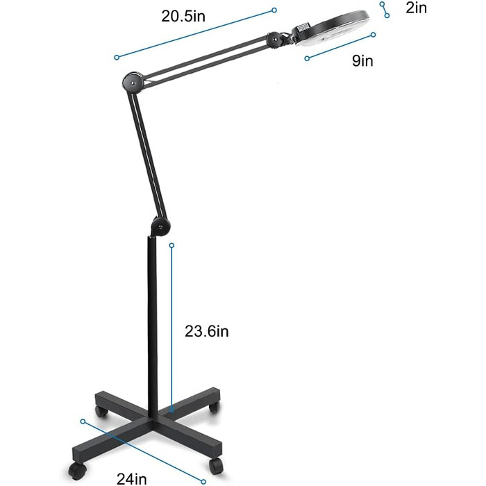 Лампа лупи Лампа для збільшення гори стояча, косметична лампа Лампа лупа зі знімною підставкою, необхідна для макіяжу Лампа