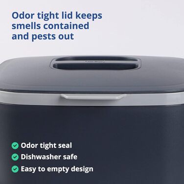 Органічний контейнер для сміття для кухні - Кухонний компостний контейнер з кришкою, ручками Миється в посудомийній машині Зроблен