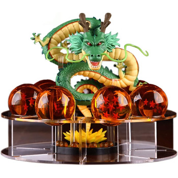 ЧИТАЙТЕ Набір фігурок ПВХ Shenron з кришталевої кулі ShenLong Ball Аніме-фігурка з 7 кульок 4,2 см і підставкою