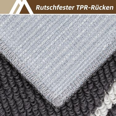 Килим для кухні COSY HOMEER з нековзним покриттям, 60 x 180 см, Кухонна доріжка, яку можна прати, стійка до плям, можна прати в пральній машині, для кухні, пральні, входу, коридору, сірий, 60 x 180 см