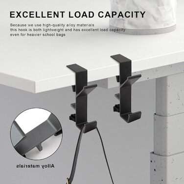 Тримач для сумок на стіл, 2 шт. и гачок для сумок на стіл регульований, тримач для сумок на стіл, гачок для сумок на стіл, тримач для гарнітури для офісних столів