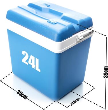 Холодильник BigDean на 24 літри - Холодильник без електрики, зберігає прохолоду до 11 годин - виготовлений з пластику - Міцний холодильник