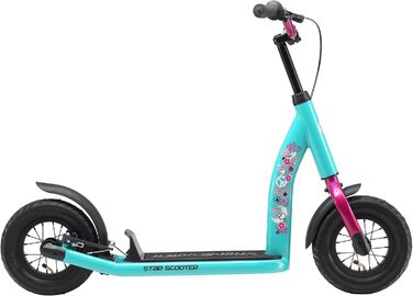 Дитячий педальний самокат від 5 років City Kick Scooter Повітряні шини регульовані по висоті 10-дюймові нове покоління м'ята