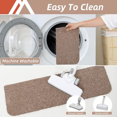 Килим COSY HOMEER, нековзний, 71,1 x 22,9 см, доріжка для дерев&39яних сходів, килимки для сходів для дітей та собак, основа 100 поліестер TPE, 15 шт. , бежевий, захищає підлогу 15 шт. бежевий