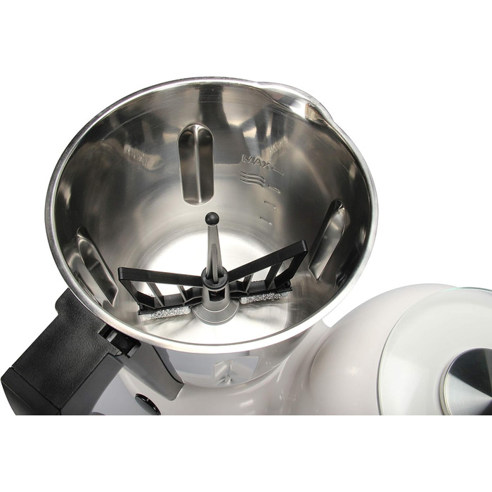 Багатофункціональний кухонний комбайн efbe-Schott Thermomaster SC HA 1020 з вбудованими вагами, 11 швидкостей, функція приготування, НЕРЖАВІЮЧА СТАЛЬ, аксесуари