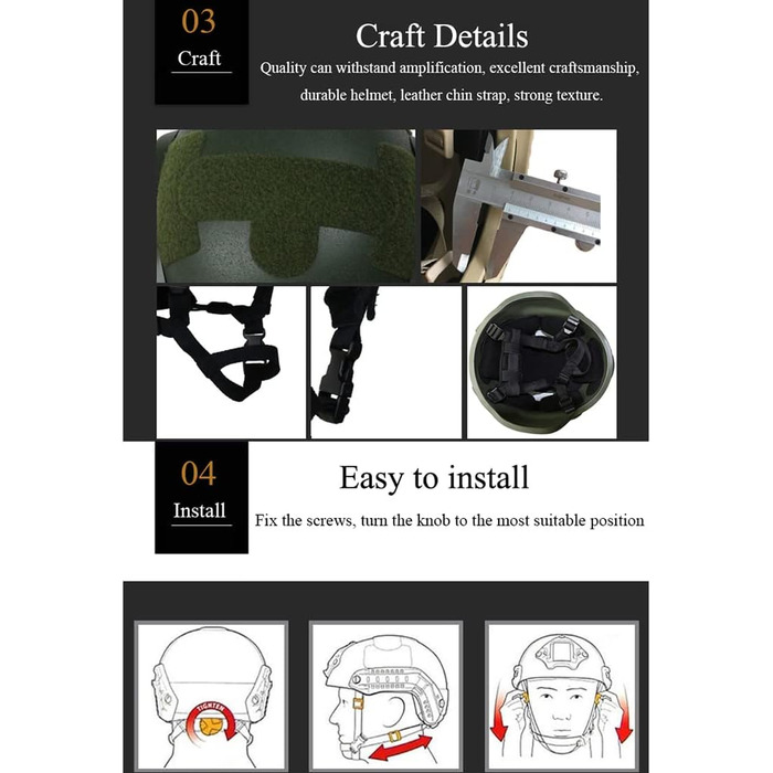 Військовий куленепробивний шолом TS TAC-SKY NIJ IIIA Kevlar Aramid Mich 2000 з балістичним покриттям та тримачем для ліхтарика, Mud, MM Mud