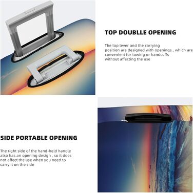 Чохол для валізи з морським принтом BAFAFA, еластичний захист від подряпин та пилу, чорний, розмір 90