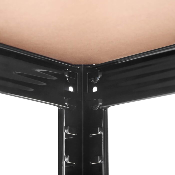 Надміцний стелаж, Підвальний стелаж, Стелаж для зберігання, 40 x 90 x 180 см, Стелаж зі сталевим каркасом, Вантажопідйомність до 875 кг, 5 регульованих полиць, Чорний GLR040B01 40 x 90 x 180 см Чорний