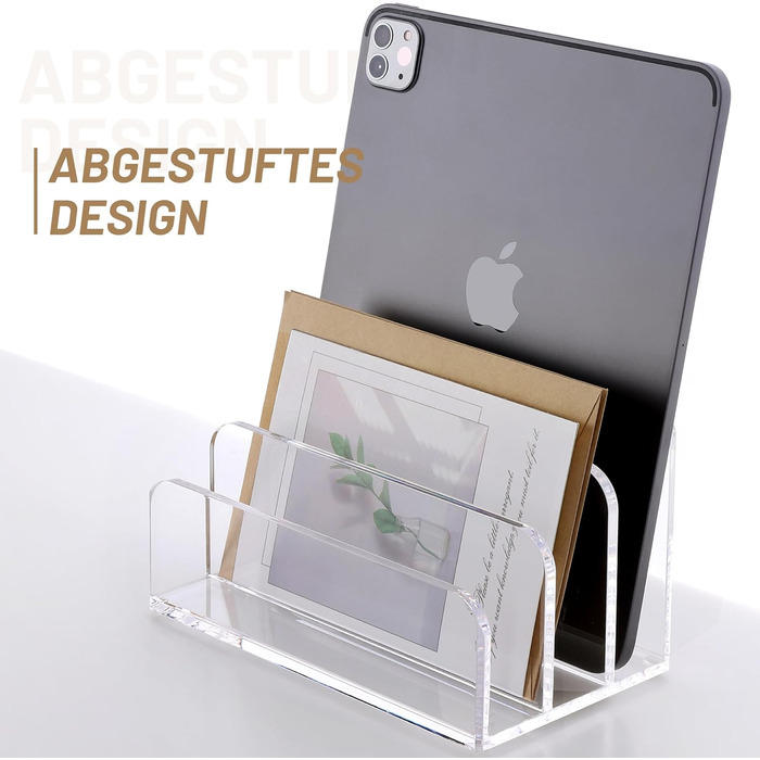 Акрилові лотки для листів SANRUI, настільний лоток для листів для офісу, дому та школи, розміри (В x Ш x Г) 10,1 x 17,5 x 10,1 см, система для документів 17,5 x 10,1 x 10,1 см