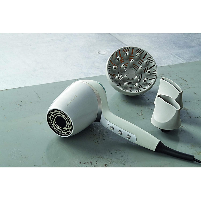 Фен Remington Ionen Hydraluxe Pro (2200 Вт, 160 км/год, 2 насадки для стайлінгу, сенсор Hydracare)