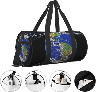 Велика спортивна сумка-дафл для подорожей Runde, міцна та з великим об'ємом, чорного кольору, універсальний розмір