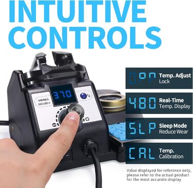 Паяльна станція YIHUA 926LED-IV 60W 90480C паяльник з 2 додатковими ручками, дозатор припою, 5 додаткових жал, насос для видалення