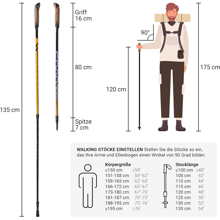 Палиці для скандинавської ходьби MSPORTS Nordic Walking Poles Carbon Premium - виготовлені з високоякісного карбону - надзвичайно легкі - індивідуально регулюються - на вибір з сумкою для перенесення - Палиці для скандинавської ходьби Nordic Walking Poles