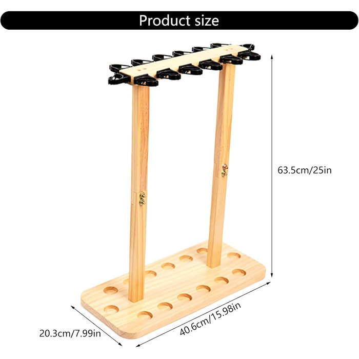 Тримач для вудок, підставка для вудок для гаража, підлогова підставка, вертикальний тримач для зберігання вудок, органайзер для риболовлі