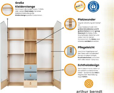 Шафа-купе з двома дверима та плавним закриттям/демпфіруванням дверей, колір дуба Нагано, висока якість