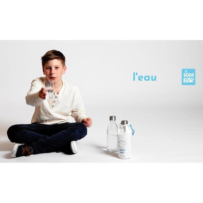 Скляна пляшка (подвійна упаковка) для виробників газованої води (SodaStream*, Aarke* та багато інших) у ретро-дизайні 0,7 л з TWIN SECURE від SodaBr