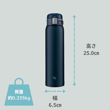 Термокружка ZOJIRUSHI SM-SF60-AD (600 мл), темно-синя