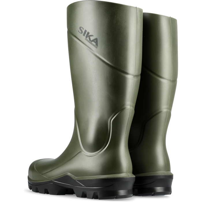 Робочі чоботи SIKA Unisex PU, легке та зручне взуття, нековзне, самоочисна підошва, термоізоляція від холоду та спеки, амортизуюча устілка для сільського господарства, рибальства та медичної промисловості, розмір 43 EU, зелений
