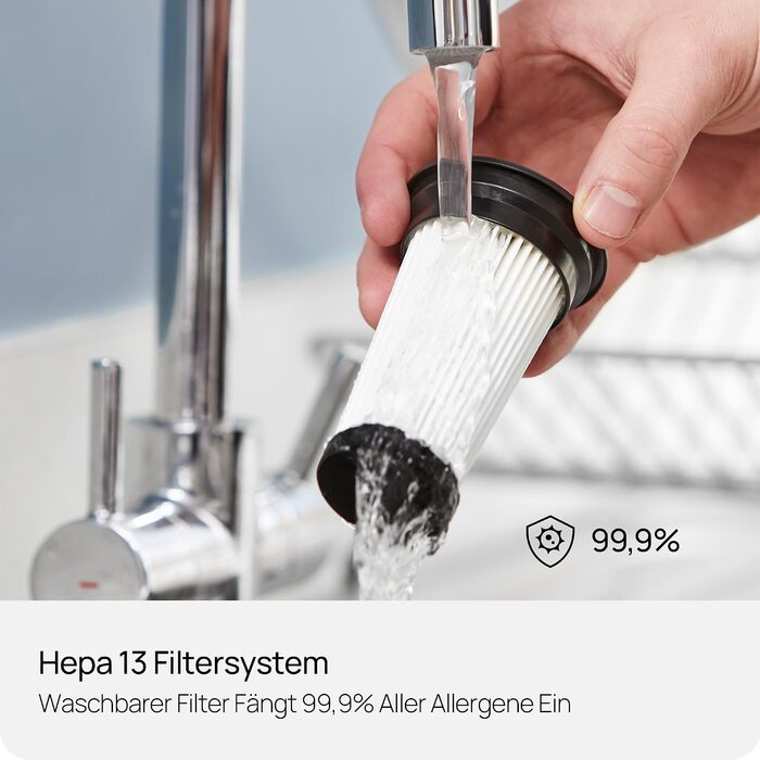 Акумуляторний пилосос 2-в-1 Vacmaster 20V, HEPA 13, 30 хв роботи, безмішковий, для твердих поверхонь, сірий