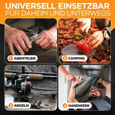 Складаний багатофункціональний інструмент District North Multitool Black Series з 16 інструментами Універсальний мультитул зі скла