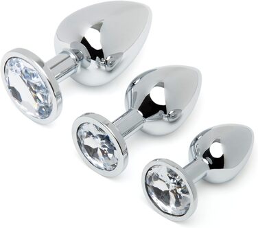 Набір анальних плагів Aclouddate, з кристалом