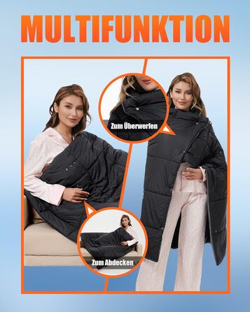 Бездротова ковдра з підігрівом та акумулятором 20000 мАг 7,4 В для чоловіків та жінок, 132110 см. Портативна електрична ковдра з підігрівом, 8 зонами нагріву та 3 температурними режимами для дому та офісу. Чорний колір акумулятор постійного струму 20000 м